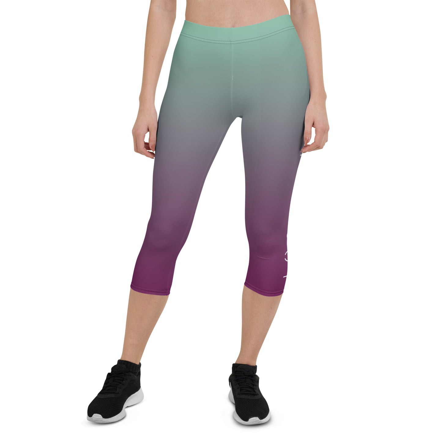 Wineberry Blossom Women's Capri Leggings - FLAKOUT