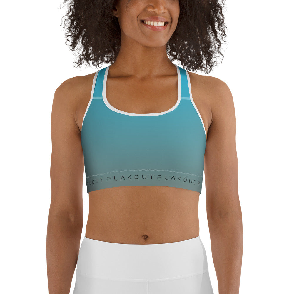 Aqua Skyline Women's Sports Performance Bra - FLAKOUT