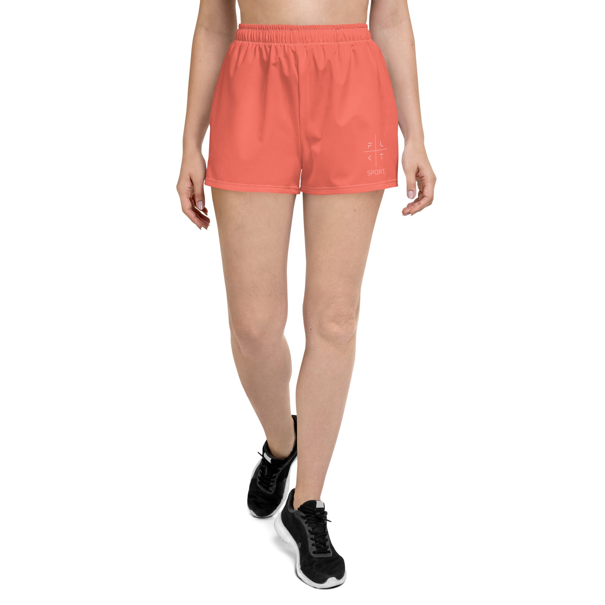 FLAKOUT Sport Coral Crush Women’s Recycled Athletic Shorts - FLAKOUT