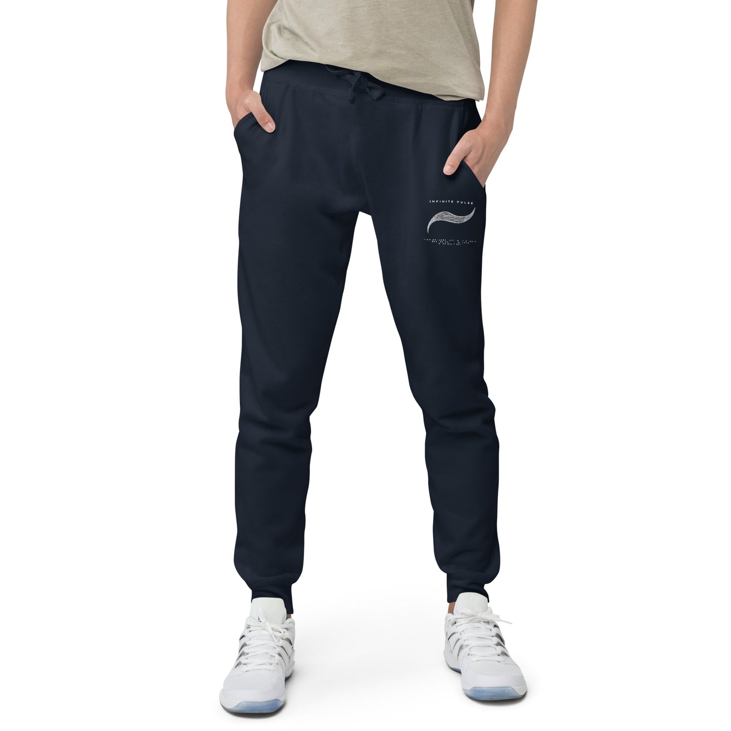 Infinite Pulse Embroidered Unisex Fleece Sweatpants - FLAKOUT