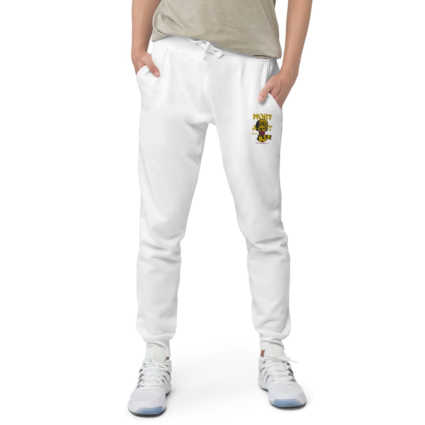 Mortality Embroidered Unisex Fleece Sweatpants - FLAKOUT