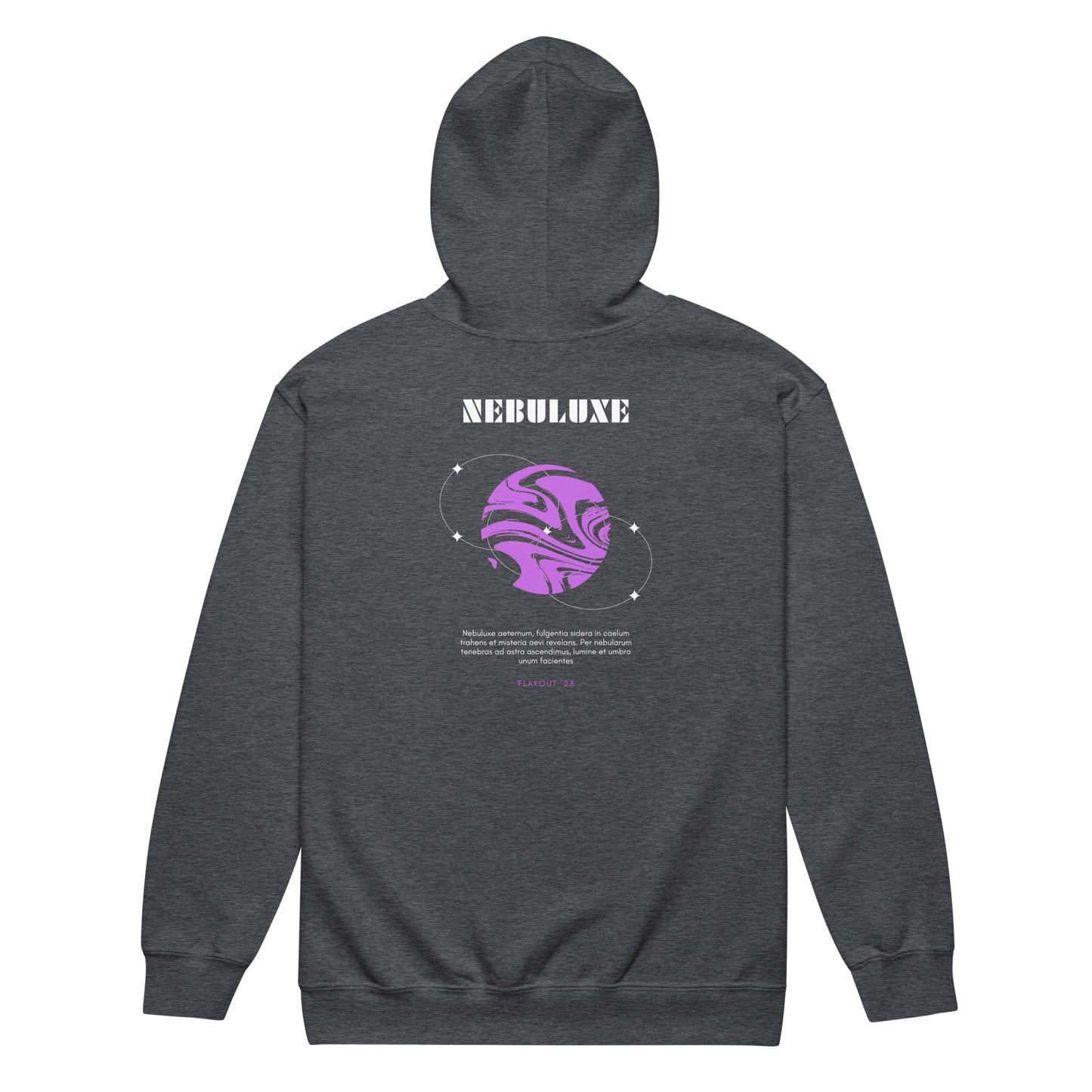 Nebuluxe Brilliance Heavy Harmony Fusion Zip Hoodie - Dark Heather - FLAKOUT