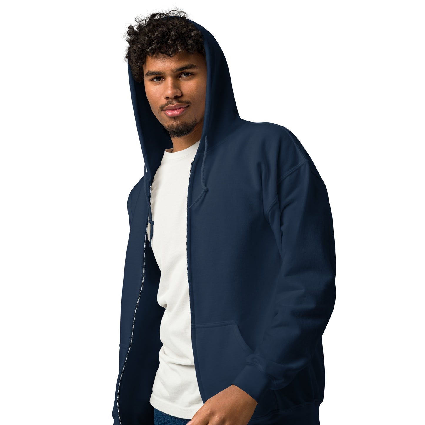 Nebuluxe Brilliance Heavy Harmony Fusion Zip Hoodie - Navy - FLAKOUT