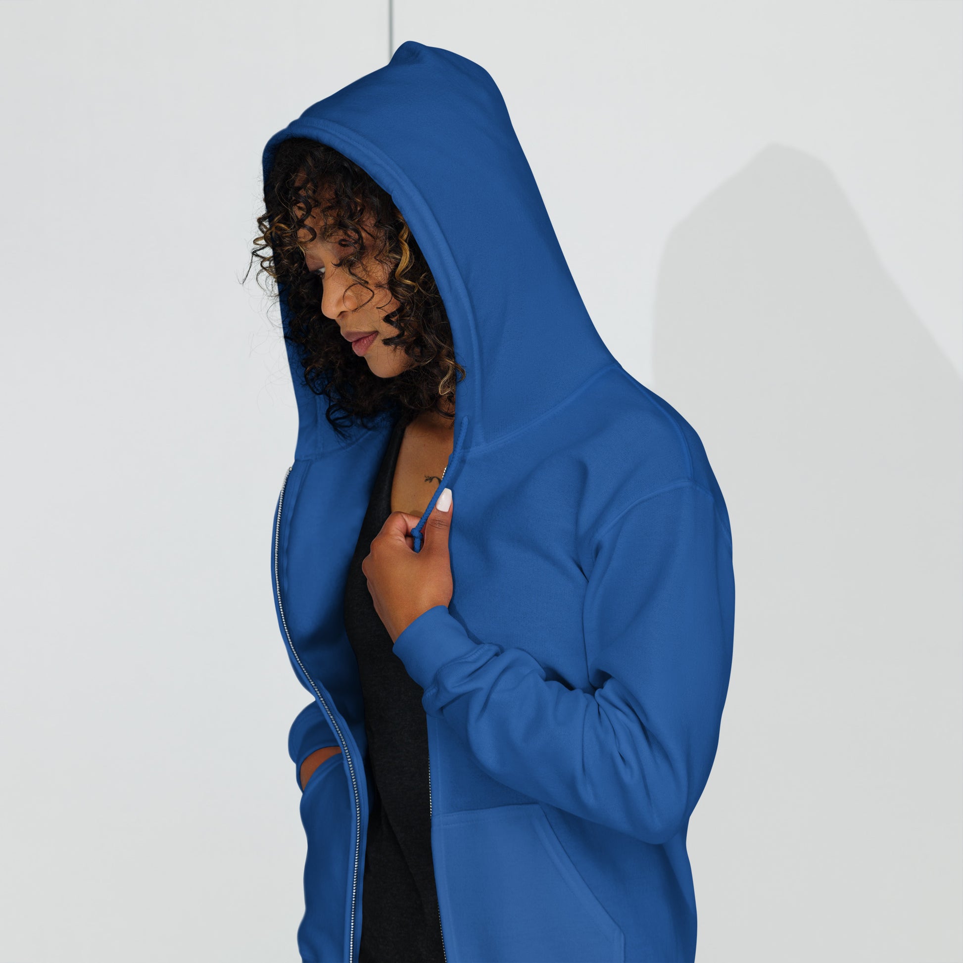 Flakout. Heavy Harmony Fusion Zip Hoodie - Royal - FLAKOUT