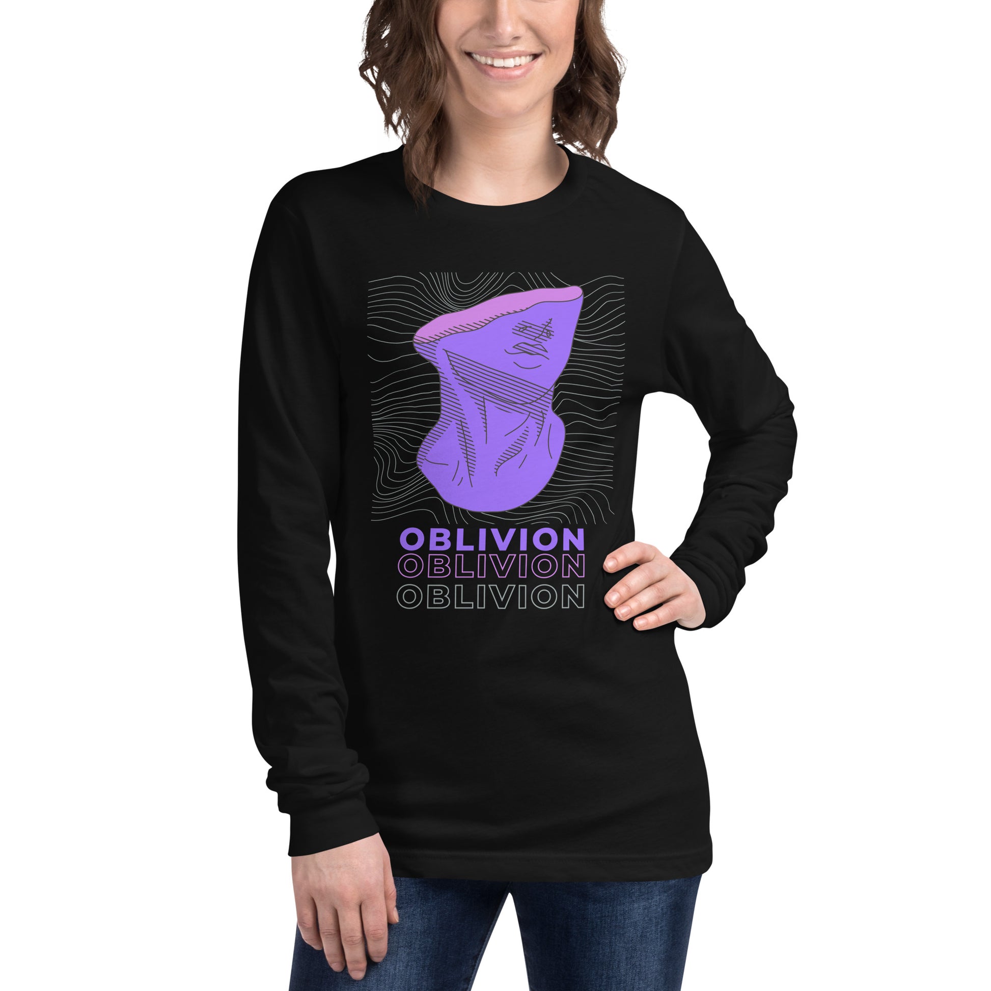 Violet Veil Of Oblivion Long Sleeve Tee - FLAKOUT