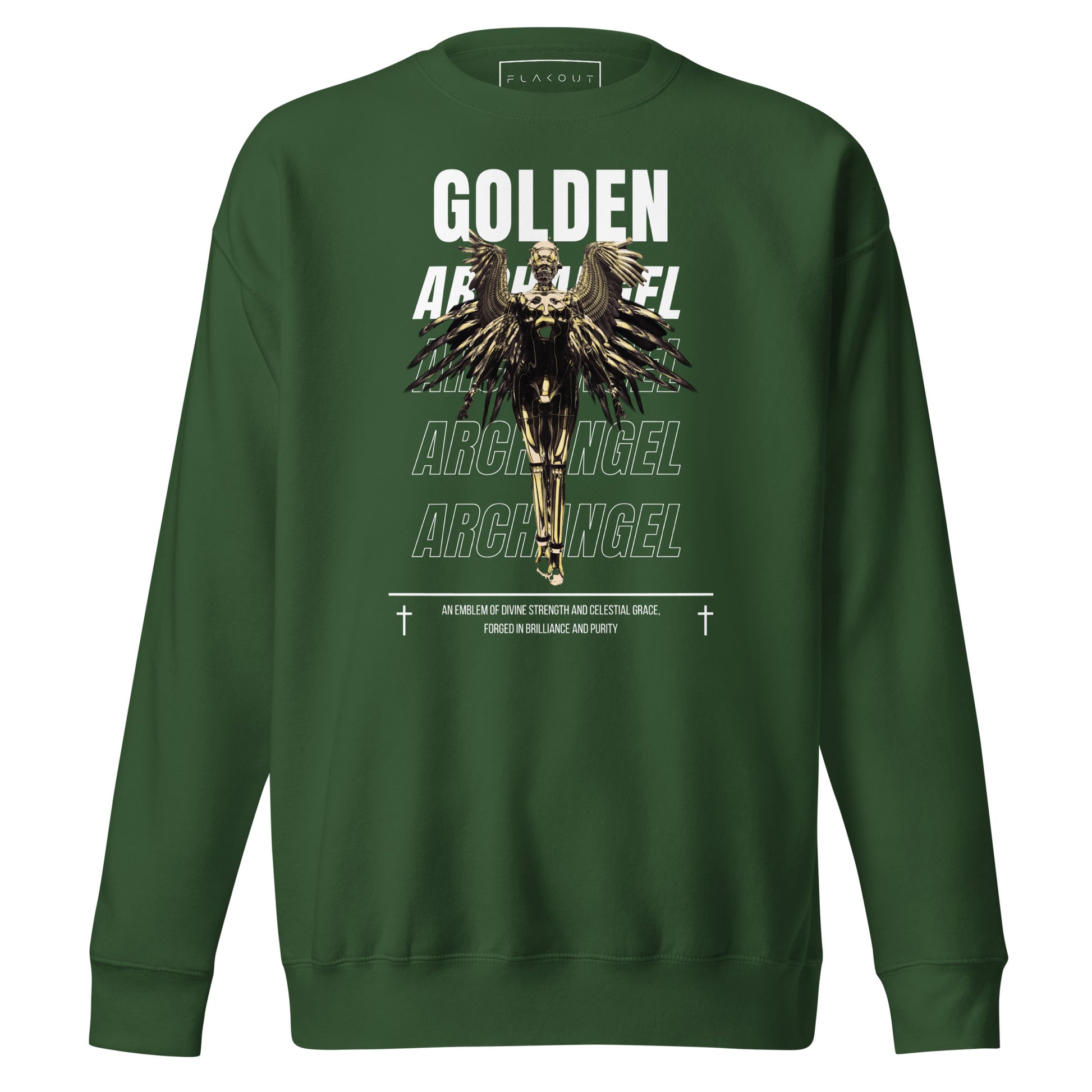 Golden Archangel Unisex Fleece Sweatshirt - FLAKOUT