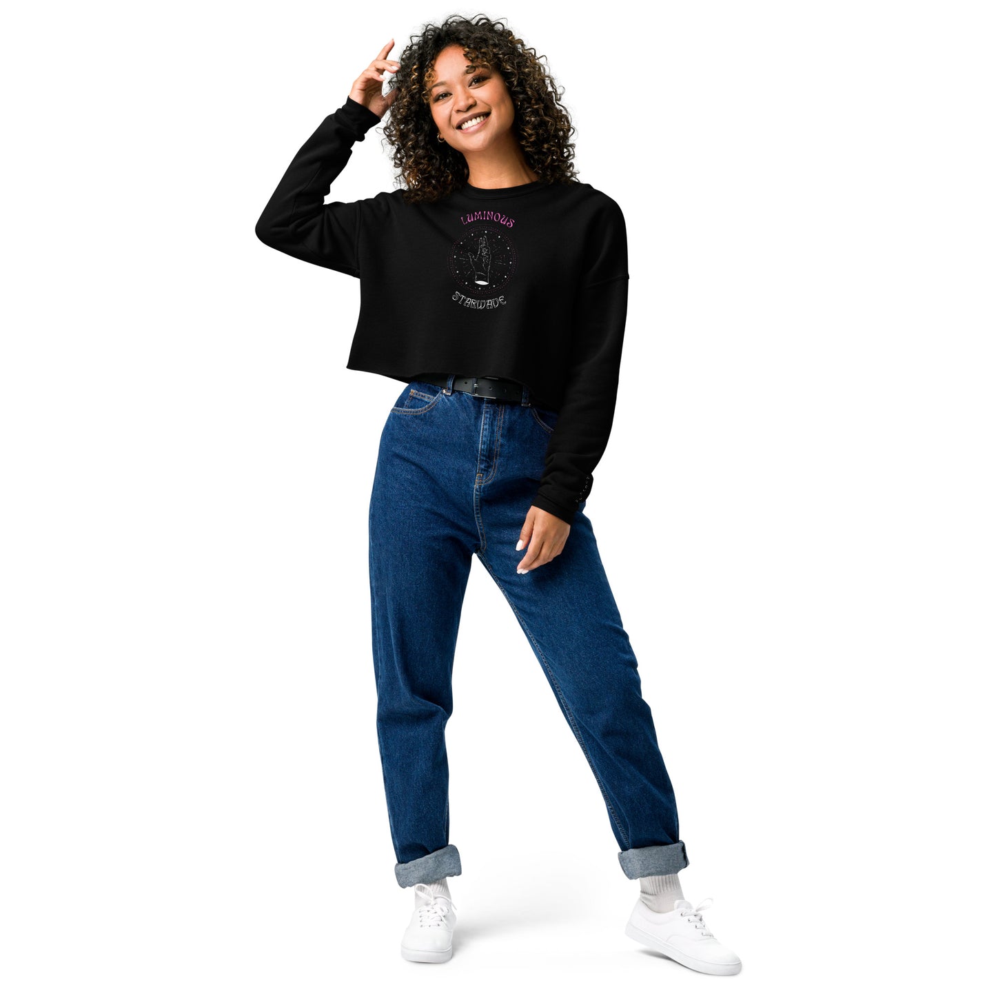 Luminous Starwave Women's Crop Sweatshirt - FLAKOUT