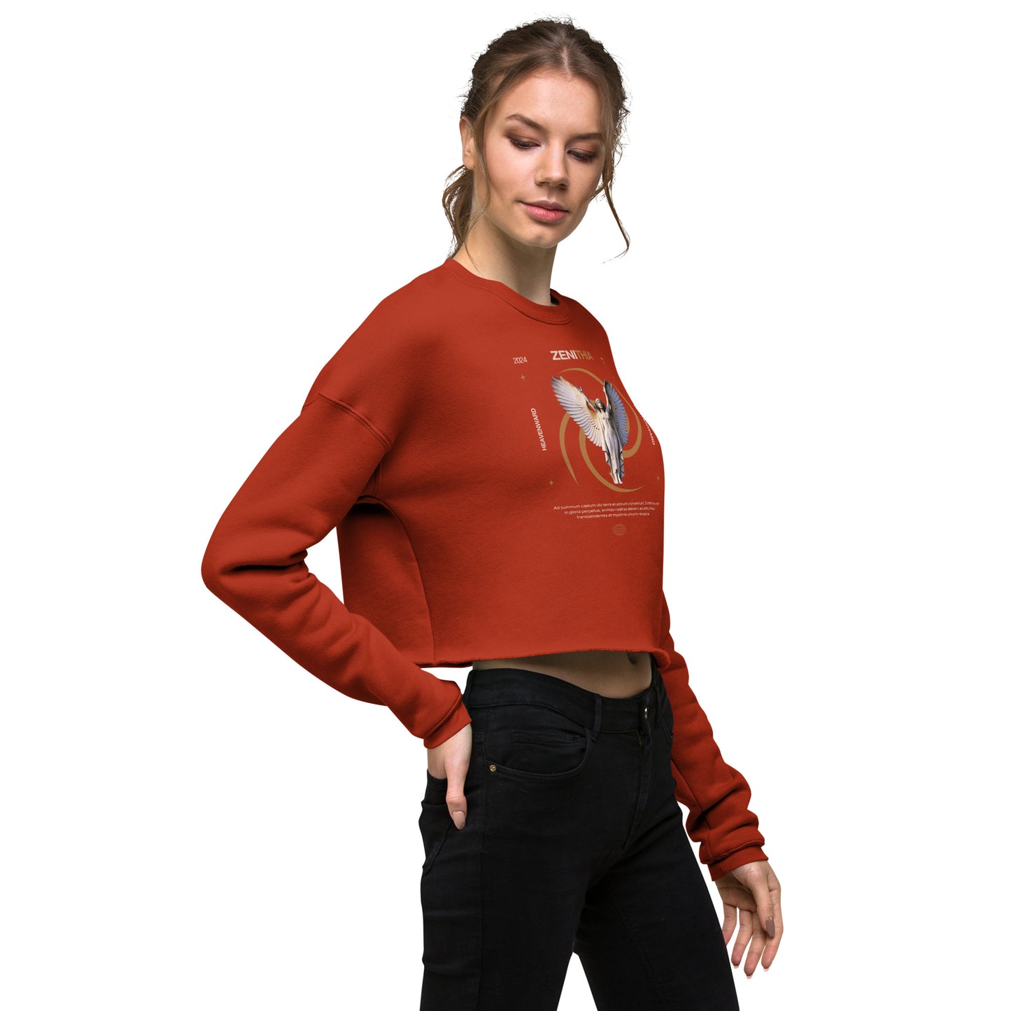 Zenithia Women's Crop Sweatshirt - FLAKOUT