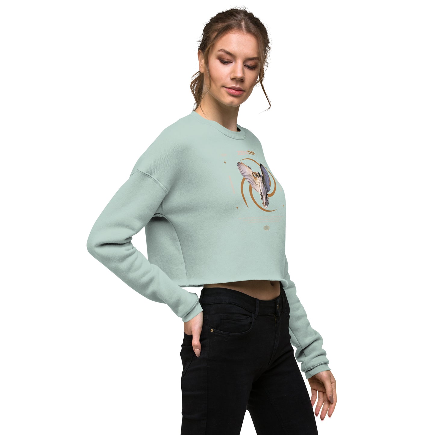 Zenithia Women's Crop Sweatshirt - FLAKOUT