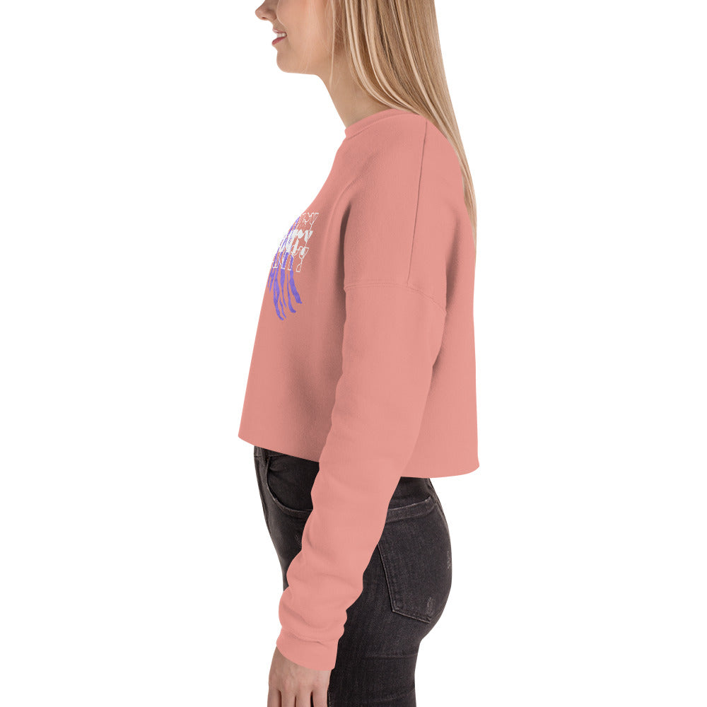 Streetwise Urbanity Women's Crop Sweatshirt - Mauve - FLAKOUT