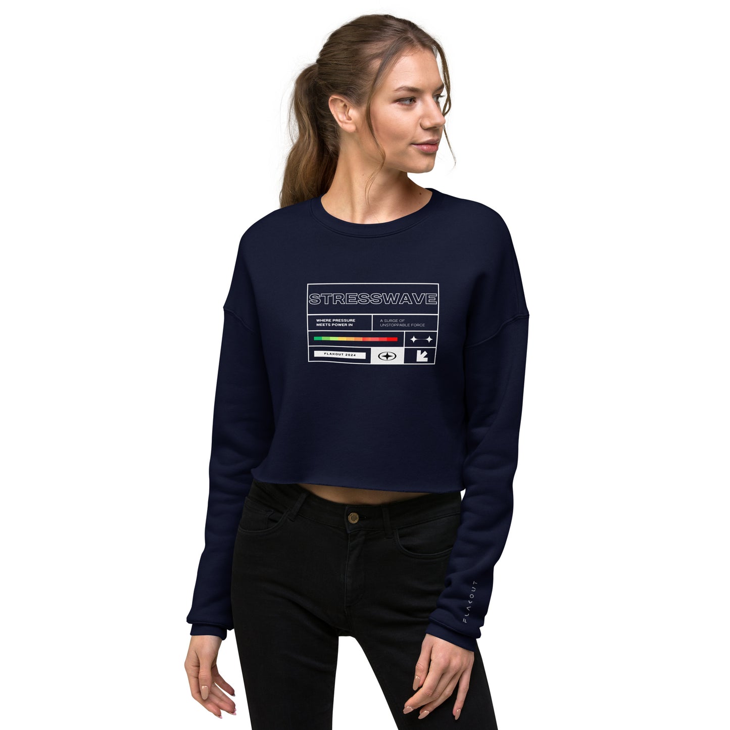 Stresswave Women's Crop Sweatshirt - FLAKOUT