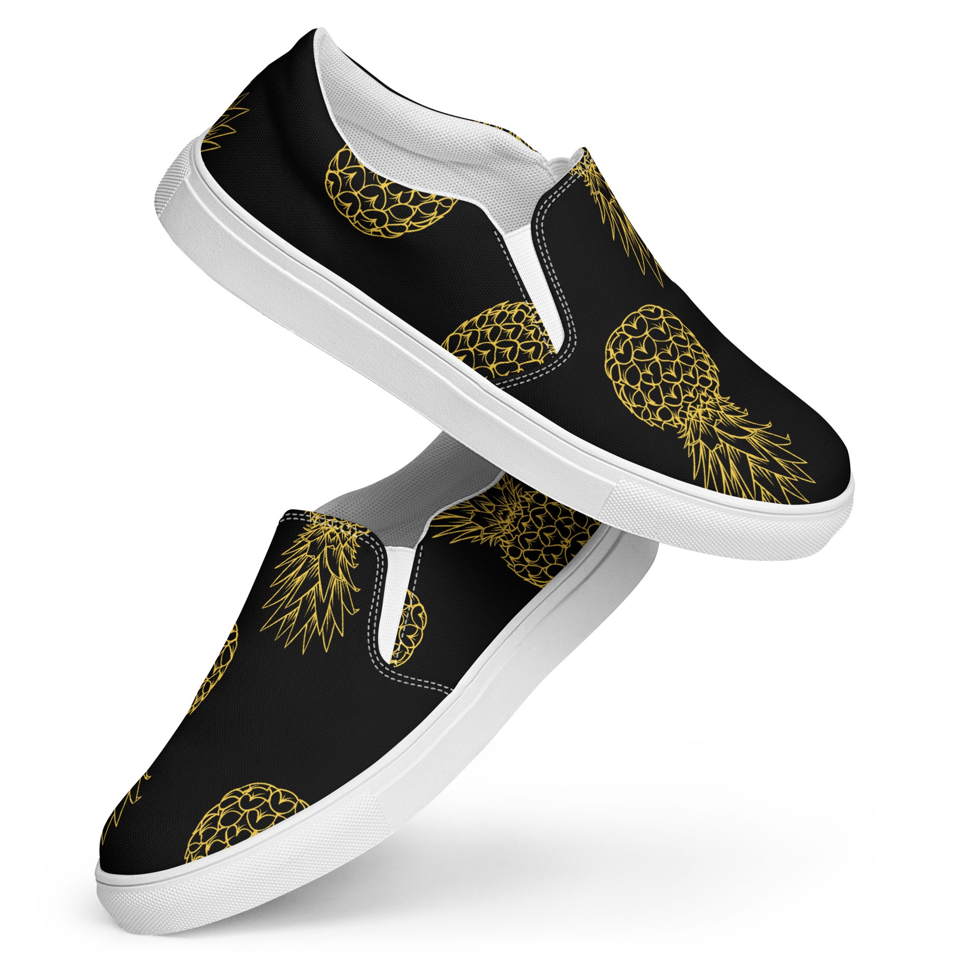 Pineapple Bliss Women's Slip-On Canvas Shoes - FLAKOUT