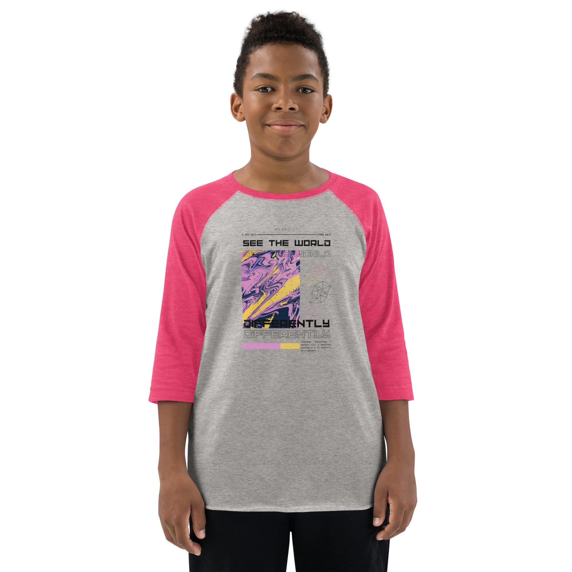 Divergent Horizon See The World Differently Kid's Long Sleeve Shirt - FLAKOUT