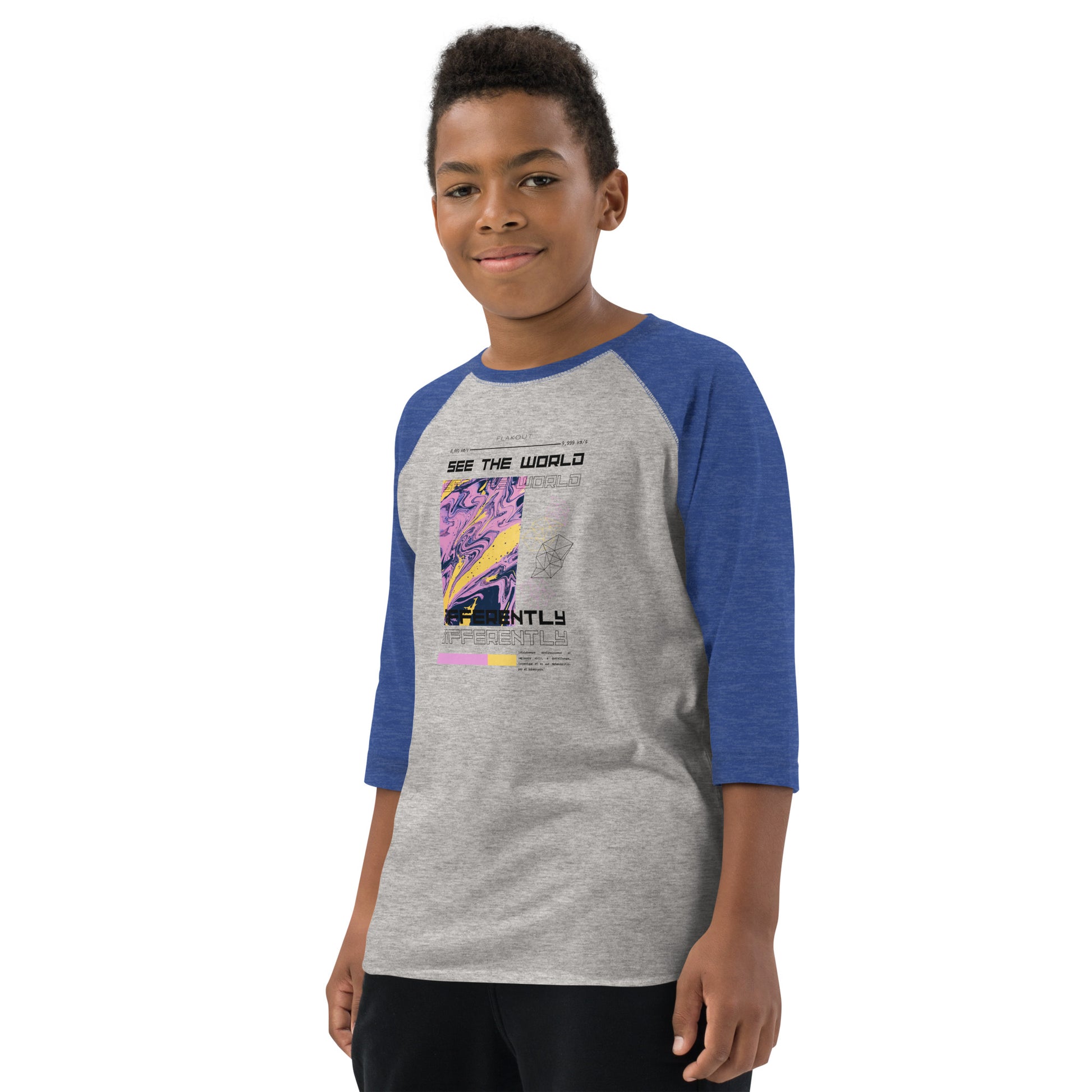 Divergent Horizon See The World Differently Kid's Long Sleeve Shirt - FLAKOUT