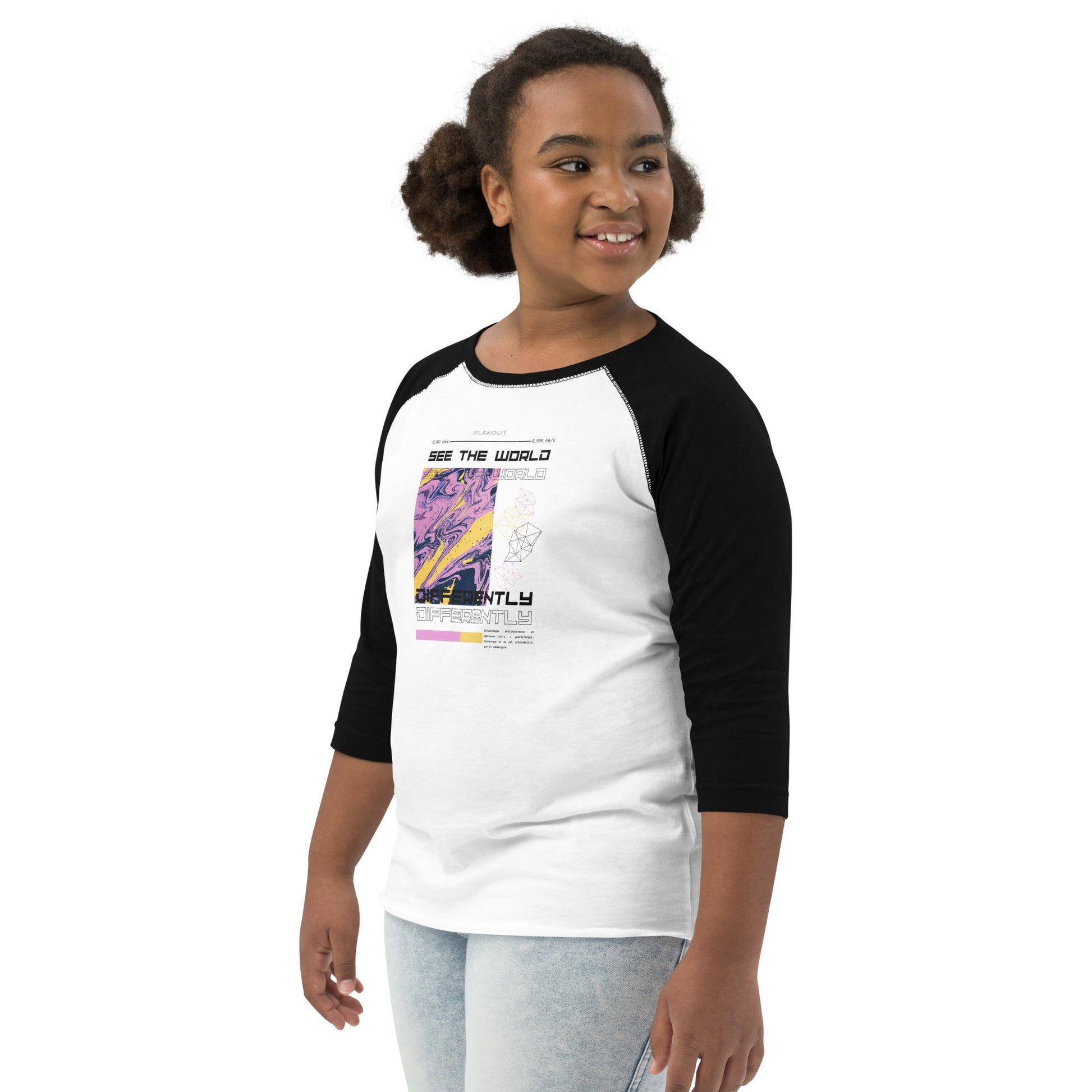 Divergent Horizon See The World Differently Kid's Long Sleeve Shirt - FLAKOUT