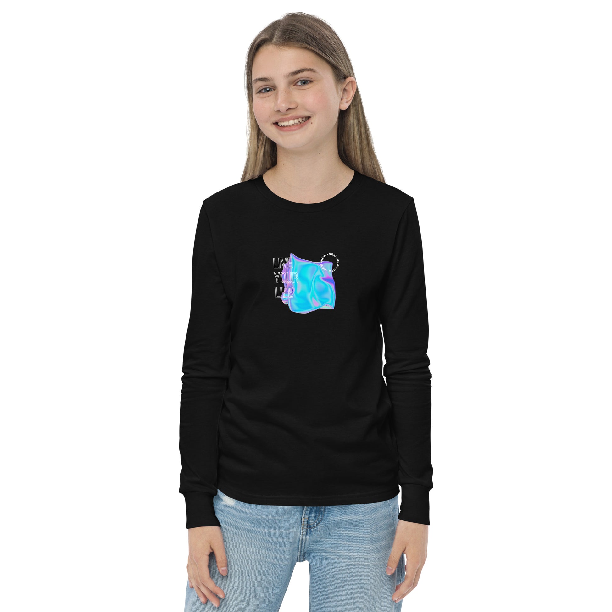 Vivid Existence Live Your Life Kid's Long Sleeve Shirt - FLAKOUT