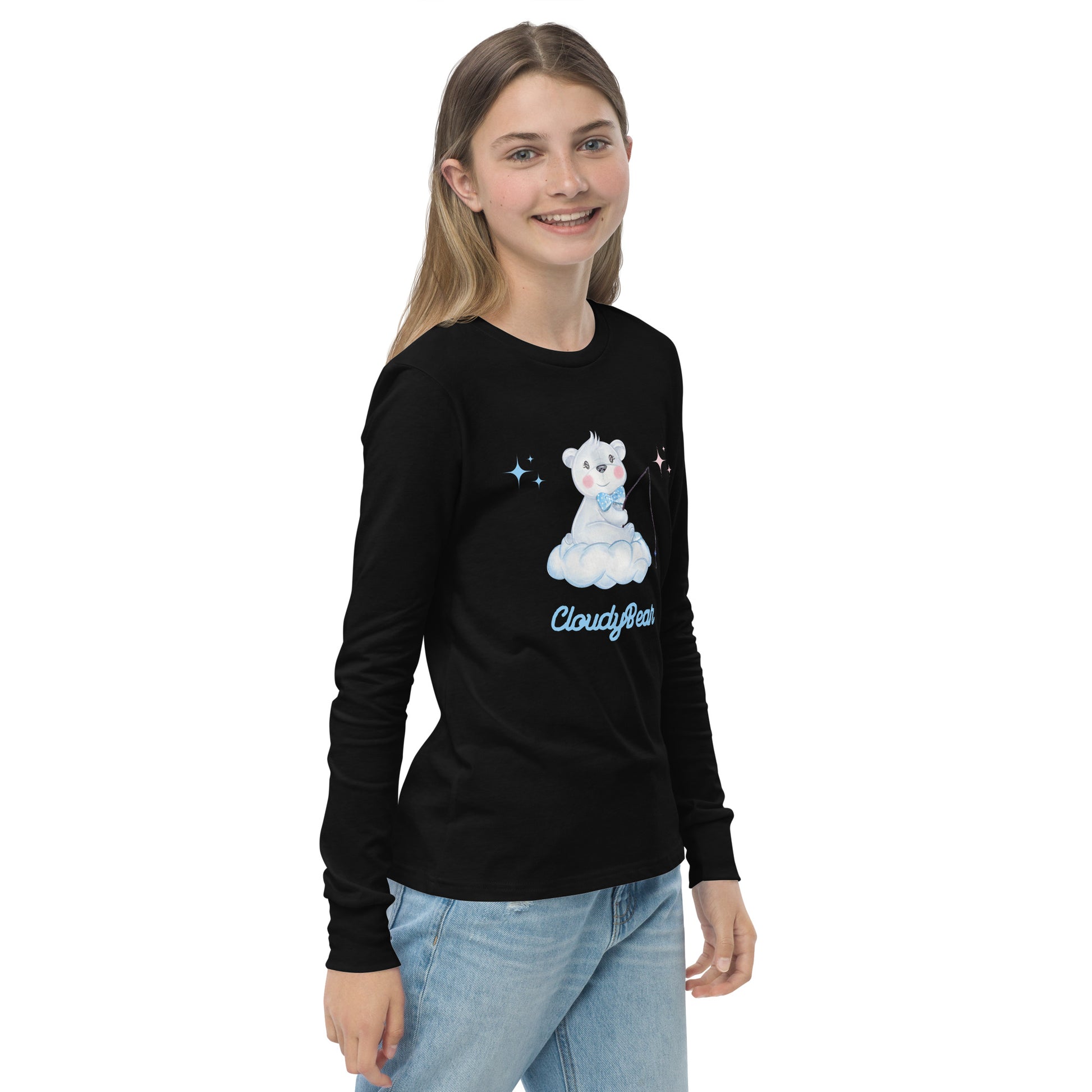 CloudyBear Girl's Long Sleeve Tee - FLAKOUT