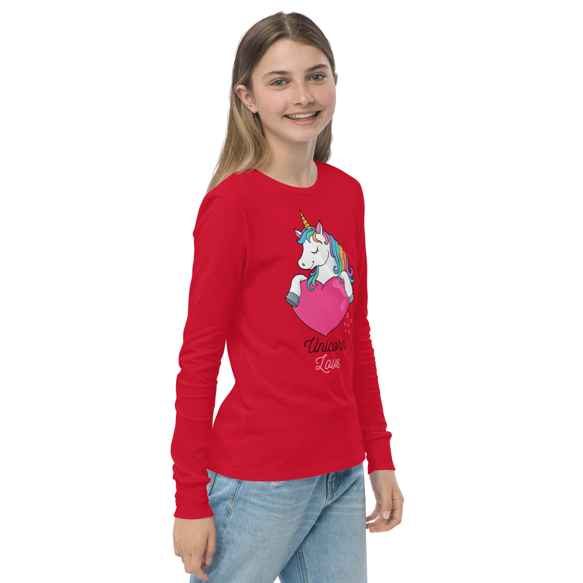 Unicorn Love Girl's Long Sleeve Tee - FLAKOUT