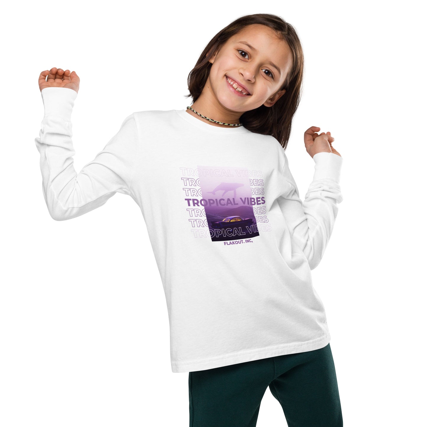 Tropical Vibes Odyssey Youth Long Sleeve Tee - FLAKOUT