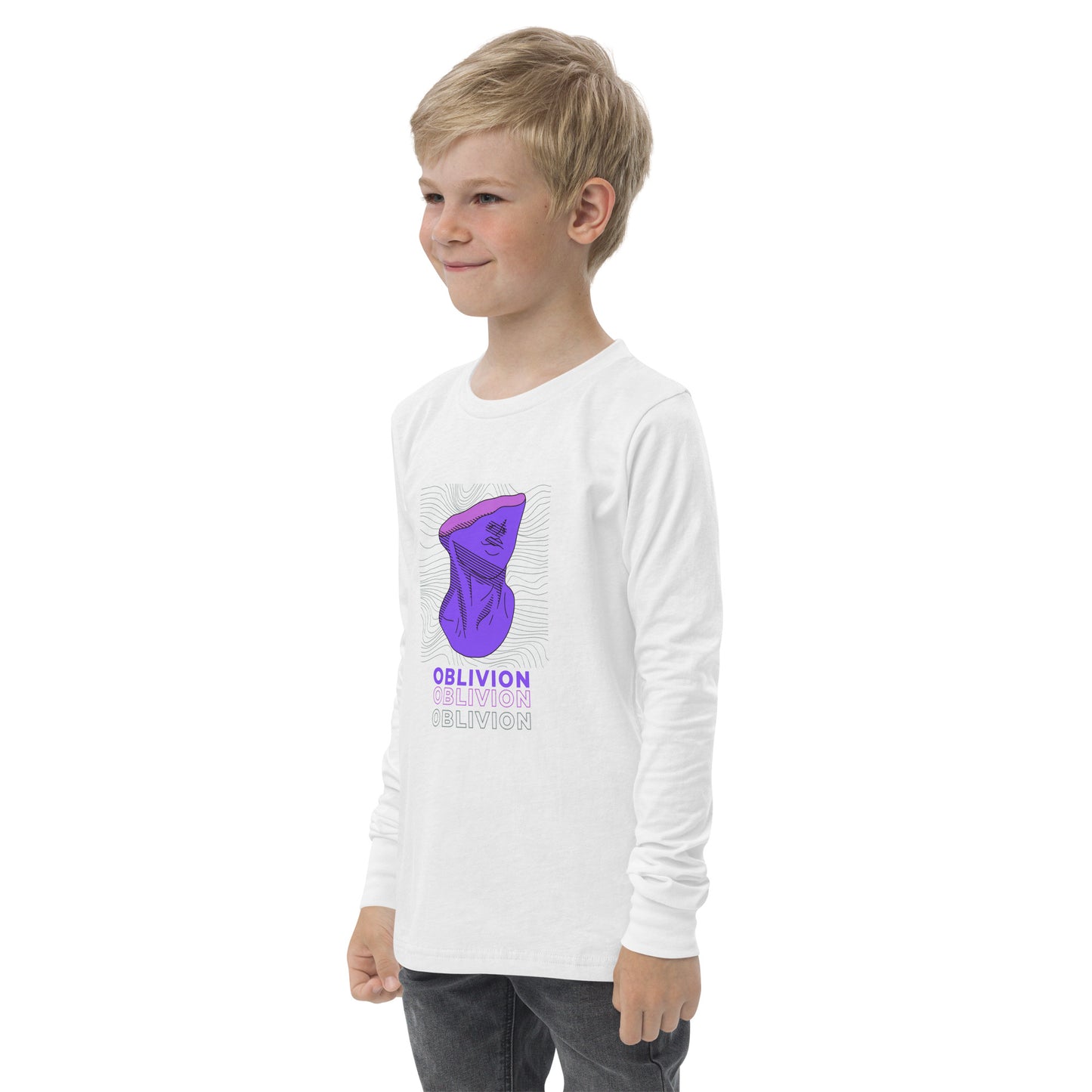 Violet Veil Of Oblivion Kid's Long Sleeve Shirt - FLAKOUT